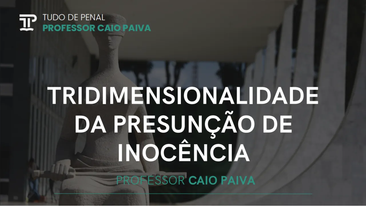 Tridimensionalidade da presunção de inocência